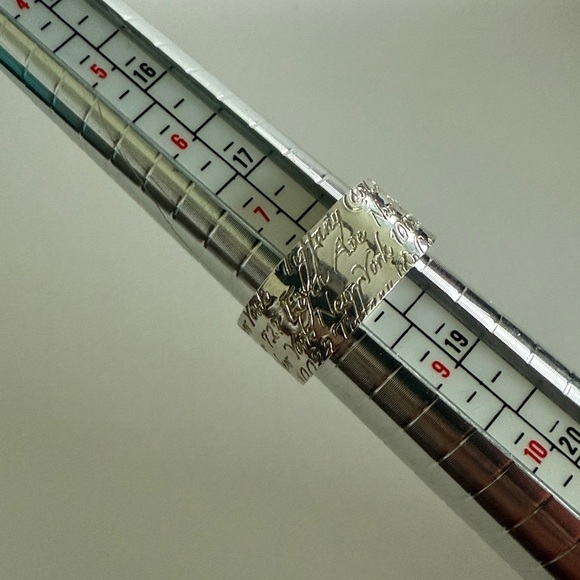 🩵8 1/2 Tiffany & Co. Wide Notes 727 Fifth Ave New York Ring Band - RETIRED RING - Picture 9 of 14